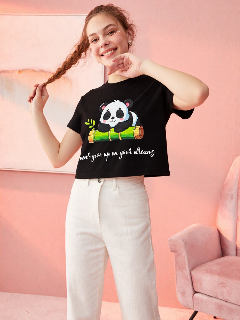 Dreaming Panda Crop Top