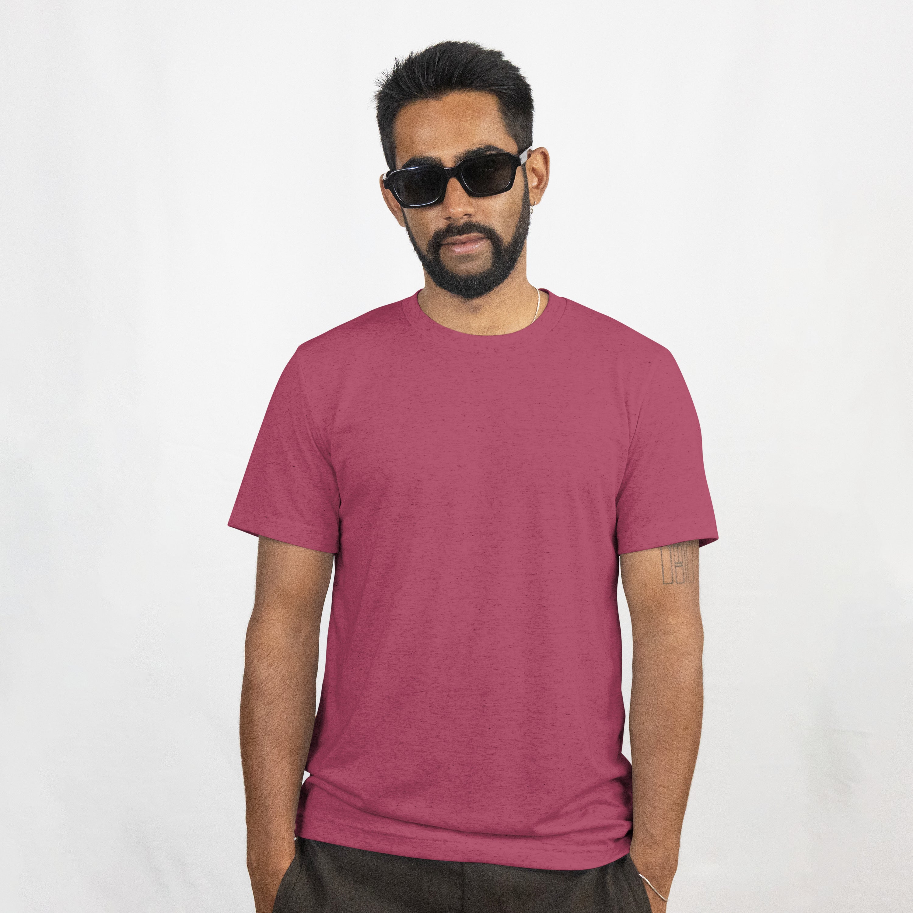 Mauve Pink Slim-Fit Classic Tshirt